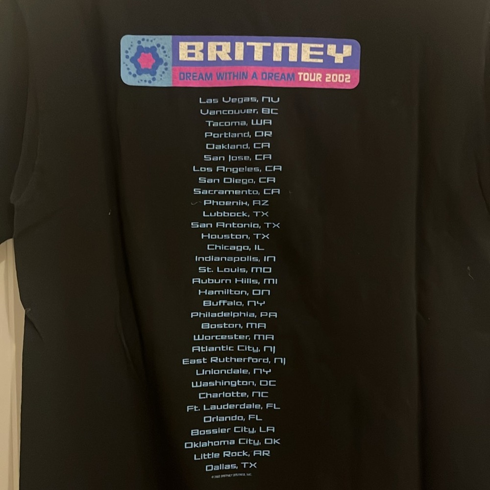 ✨ Britney Spears Dream within a Dream Tour 2002 vintage t-shirt. Small. ✨ - Picture 4 of 5